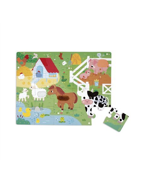 Puzzle Tactile 'La Ferme' 20 pièces - Janod
