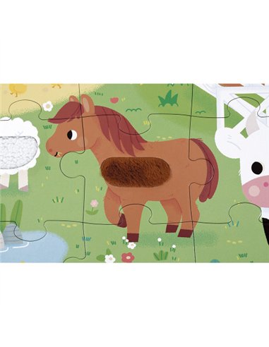 Puzzle Tactile 'La Ferme' 20 pièces - Janod