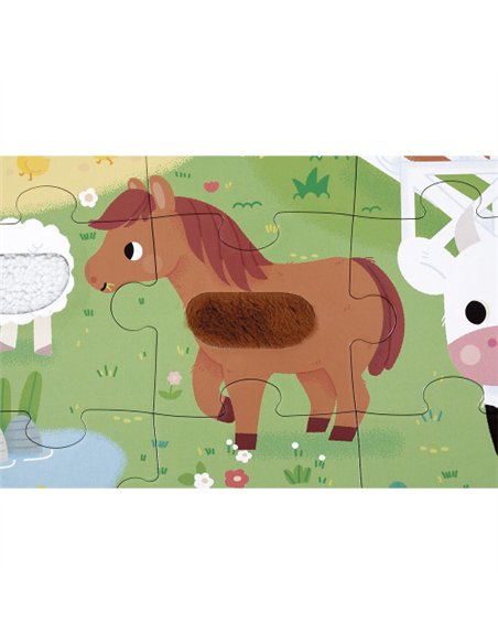 Puzzle Tactile 'La Ferme' 20 pièces - Janod