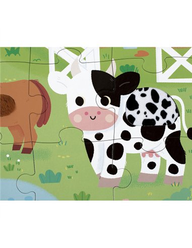 Puzzle Tactile 'La Ferme' 20 pièces - Janod
