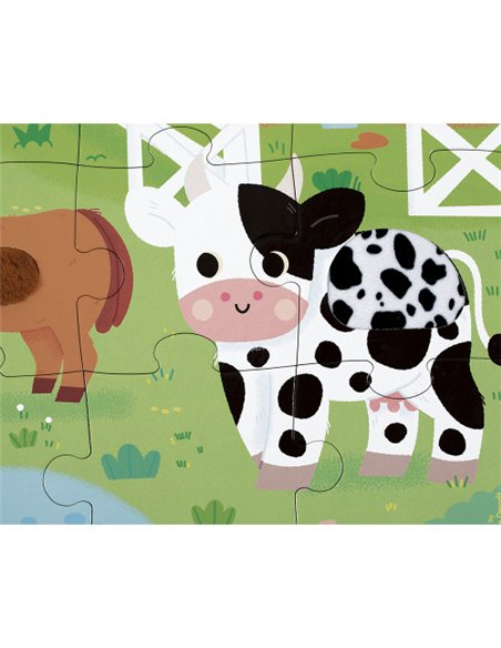 Puzzle Tactile 'La Ferme' 20 pièces - Janod