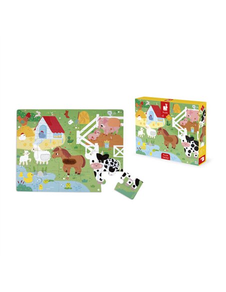 Puzzle Tactile 'La Ferme' 20 pièces - Janod