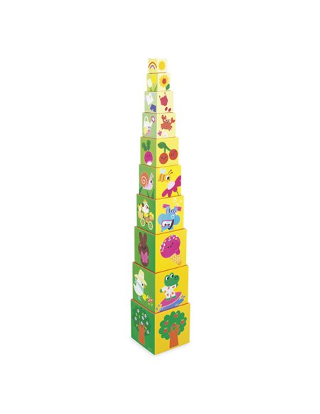 Pyramide carrée évolutive Les 4 saisons - Janod