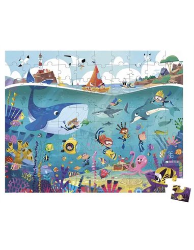 PUZZLE LES FONDS MARINS - 100 PCS - Janod