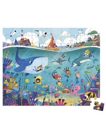 PUZZLE LES FONDS MARINS - 100 PCS - Janod