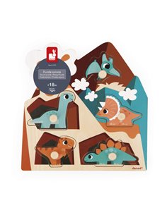 Puzzle Sonore Dino 5 pièces - Janod