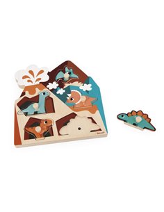 Puzzle Sonore Dino 5 pièces - Janod 2