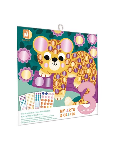 Coffret Créatif Gommettes Rondes Metal - 3 ans - Janod