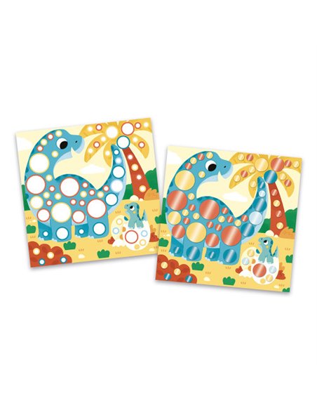 Coffret Créatif Gommettes Rondes Metal - 3 ans - Janod