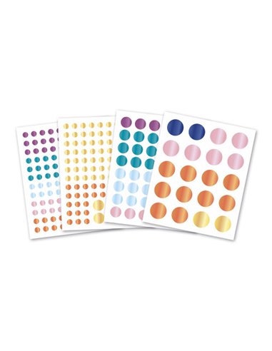 Coffret Créatif Gommettes Rondes Metal - 3 ans - Janod