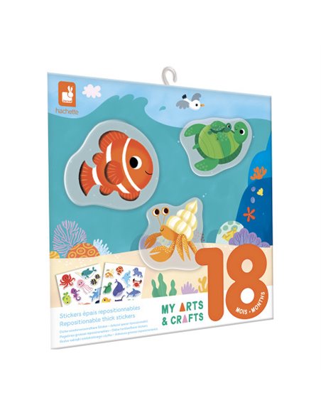 Coffret Créatif Stickers Epais Repositionnables La Mer - 18 mois - Janod