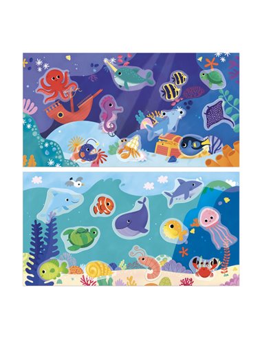 Coffret Créatif Stickers Epais Repositionnables La Mer - 18 mois - Janod