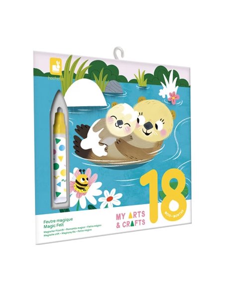Coffret Créatif Feutre Magique Animaux Calins - 18 mois - Janod