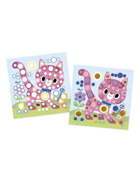 Coffret Créatif Mosaïques Mousse Rondes Petits Amis - 3 ans - janod
