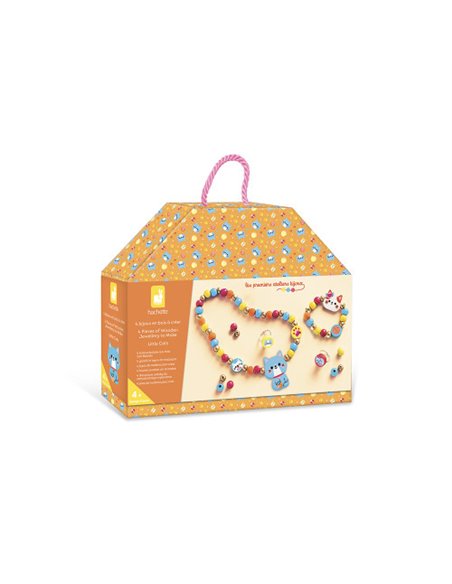 4 Bijoux En Bois A Créer Petits Chats - Janod