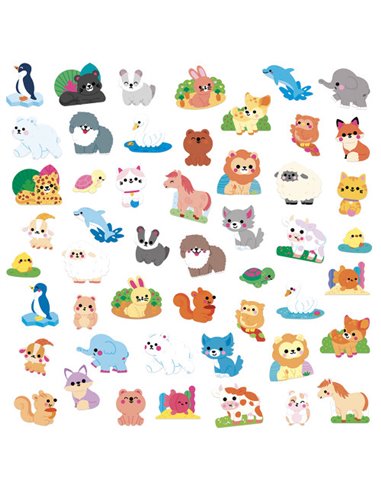 Gommettes Animaux x50 - Janod