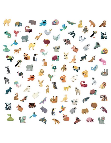 Gommettes Animaux Exotiques x100 - Janod
