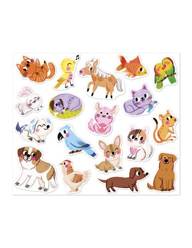 Stickers Animaux de Compagnie x100 - Janod