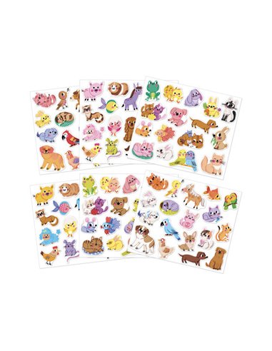 Stickers Animaux de Compagnie x100 - Janod