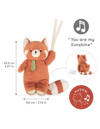 Peluche musicale panda roux - Kaloo