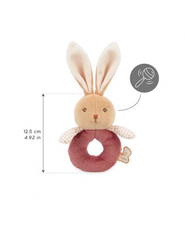 Doudou Hochet lapin Bordeaux - Kaloo