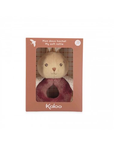 Doudou Hochet lapin Bordeaux - Kaloo
