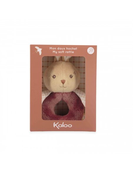 Doudou Hochet lapin Bordeaux - Kaloo