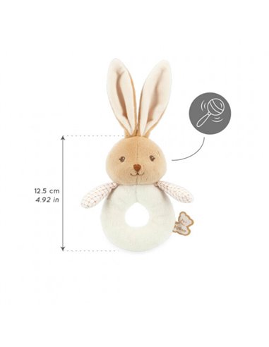 Doudou Hochet lapin Crème - Kaloo