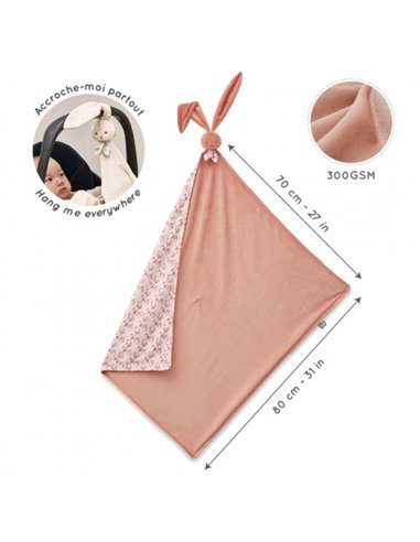 Couverture doudou lapin Terracotta lapinoo - Kaloo