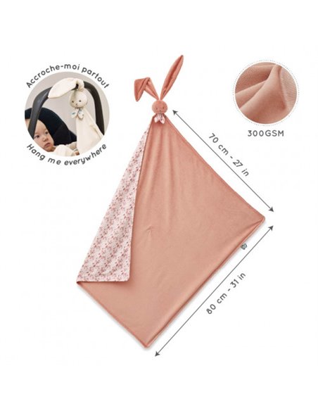 Couverture doudou lapin Terracotta lapinoo - Kaloo