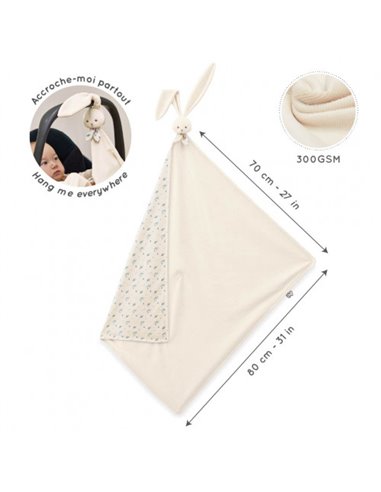 Couverture doudou lapin Crème lapinoo - Kaloo