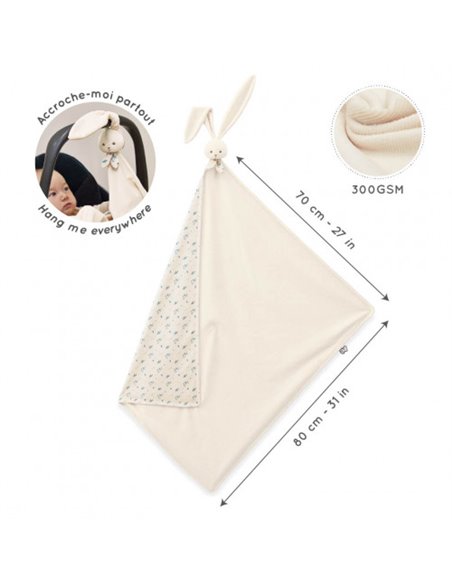 Couverture doudou lapin Crème lapinoo - Kaloo
