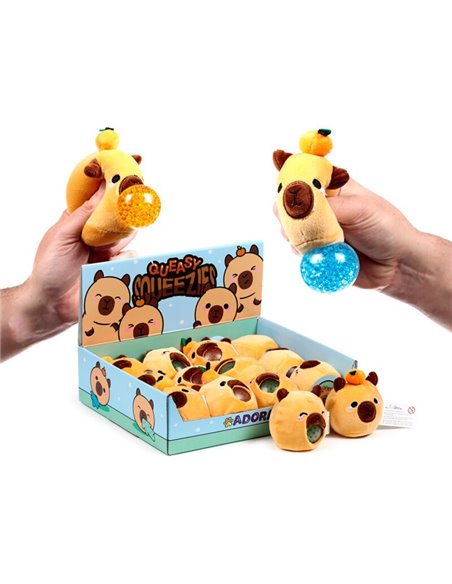 Jouet Peluché à Presser Queasy Squeezies - Adoramals Capybara