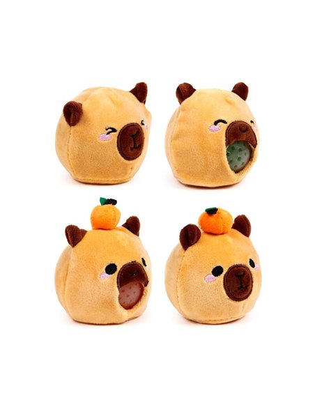 Jouet Peluché à Presser Queasy Squeezies - Adoramals Capybara