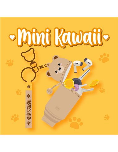 MINI KAWAII - PORTE-MONNAIE PORTE-CLÉS - TEDDY BEAR - Legami