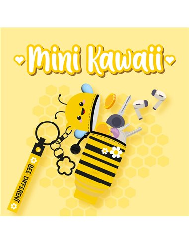 MINI KAWAII - PORTE-MONNAIE PORTE-CLÉS - BEE - Legami