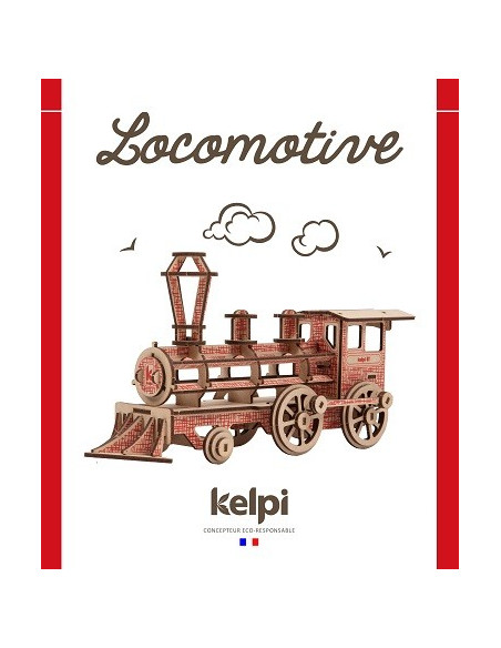 Locomotive motif rouge