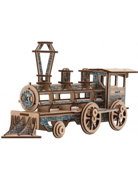 Locomotive Motif Bleu