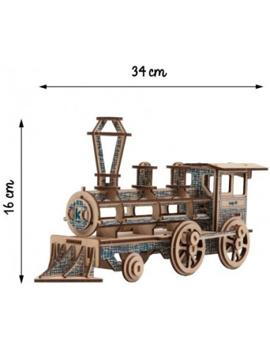Locomotive Motif Bleu