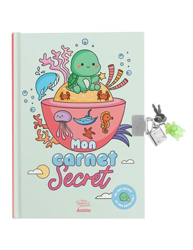 MON CARNET SECRET - PORTE-CLÉ TORTUE - Auzou