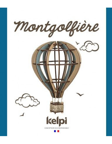 Montgolfière en bleu