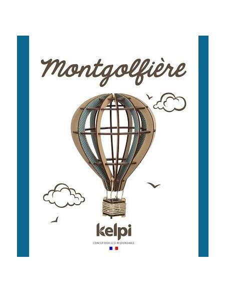 Montgolfière en bleu