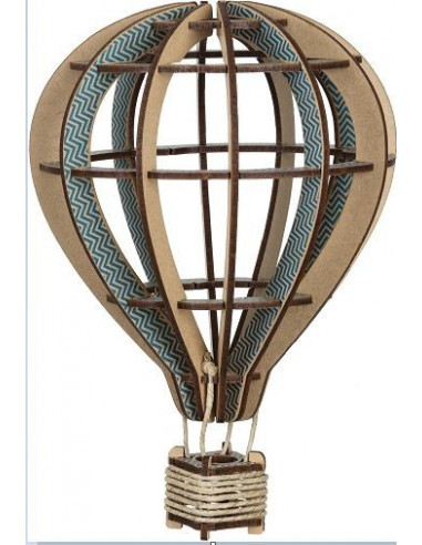 Montgolfière en bleu