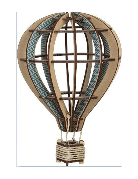 Montgolfière en bleu