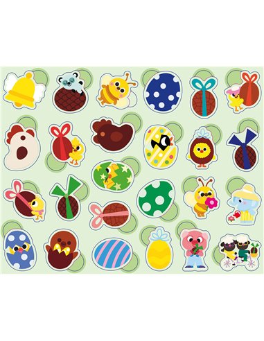 BOÎTE MÉTAL - 300 GOMMETTES PÂQUES