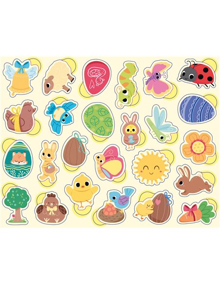 BOÎTE MÉTAL - 300 GOMMETTES PÂQUES