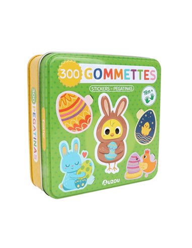 BOÎTE MÉTAL - 300 GOMMETTES PÂQUES