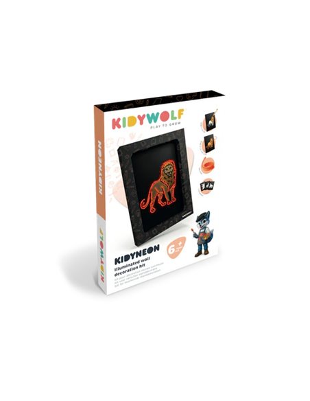 KIDYNEON-ANI-OR Kit de décoration murale lumineuse - Kidywolf