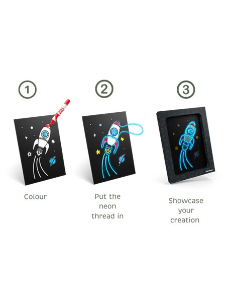 KIDYNEON-PACK Kit de décoration murale lumineuse AAW, KAW,GAL - Kidywolf