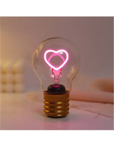 Lumière en forme d'ampoule heart - itotal